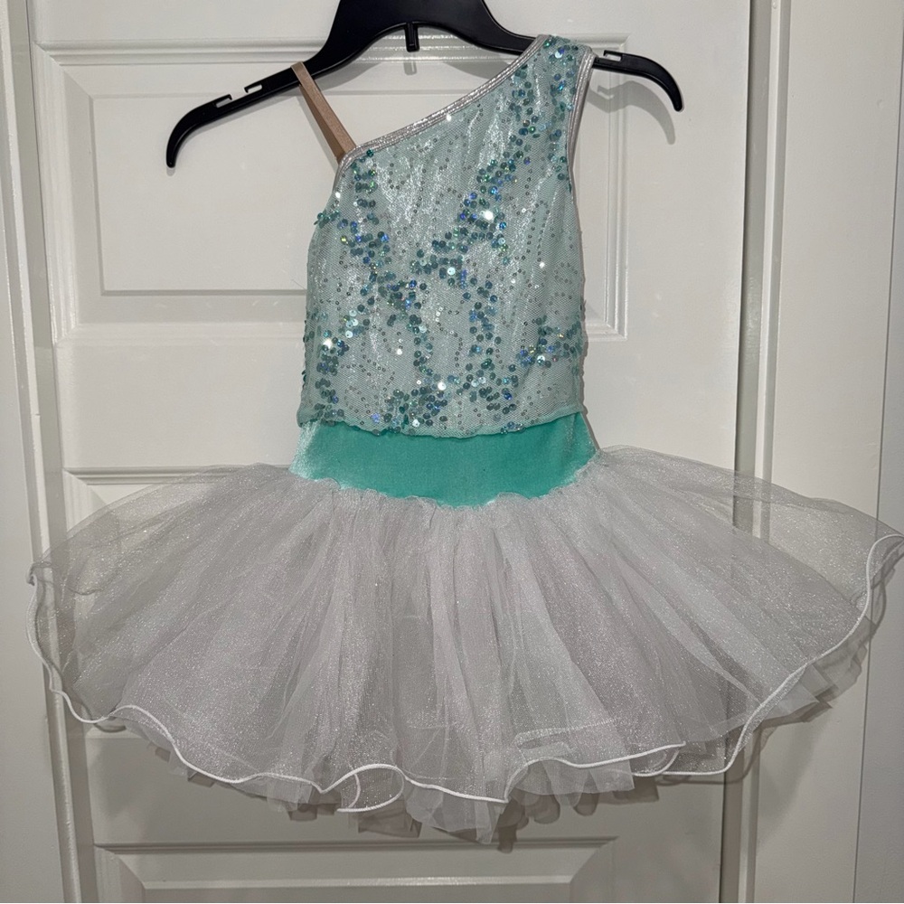 Sparkling Aqua and White Kids Costume